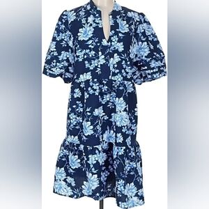 Rn Studio by Ronni Nicole Popover Tie Neck Short Sleeve Dress